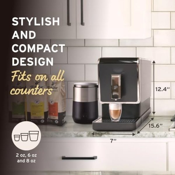 Tchibo Automatic Espresso & Coffee Machine with Built-in Grinder, No Coffee Pods - Image 5