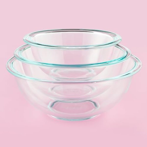 Pyrex Smart Essentials 3-Pack Prepware Mixing Bowl Set (1QT, 1.5QT, 2.5QT) - Image 2