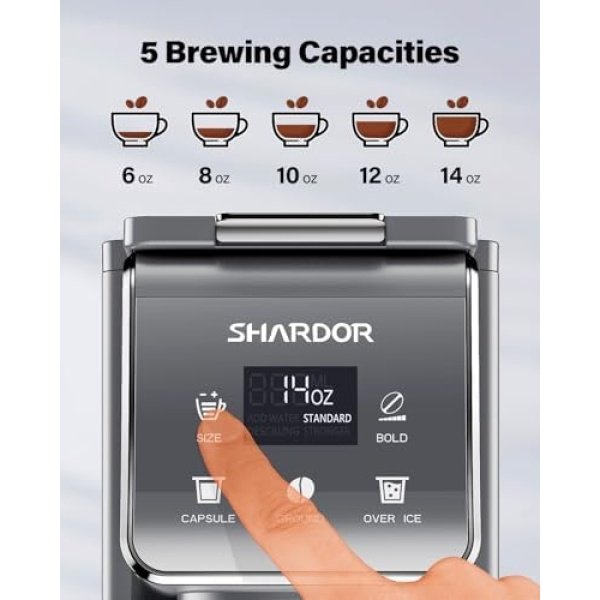 SHARDOR Hot & Iced K Cup Coffee Maker With Bold Setting, Single Serve Coffee - Image 5