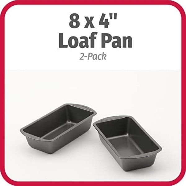 GoodCook Set of 2 Medium Non-Stick 8” x 4” Bread Loaf Pans – Loaf Bread Pan - Image 2