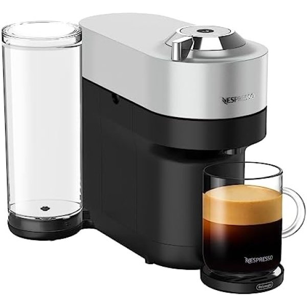 Nespresso Vertuo Pop+ Deluxe Coffee and Espresso Machine by De'Longhi, Silver - Image 4
