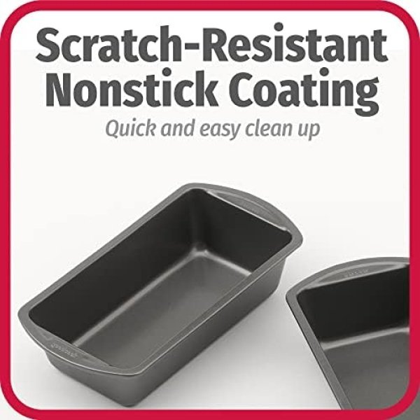 GoodCook Set of 2 Medium Non-Stick 8” x 4” Bread Loaf Pans – Loaf Bread Pan - Image 4