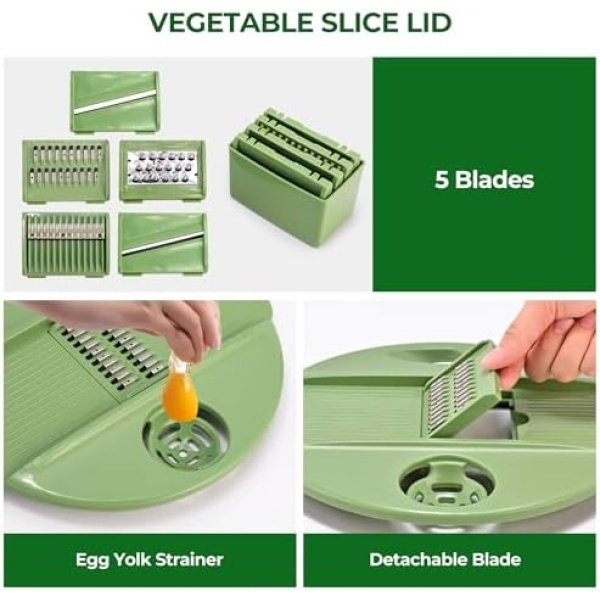 SUSTEAS Salad Spinner Large, Vegetables Wash Bowl, Fruits & Herb Lettuce Dryer - Image 5