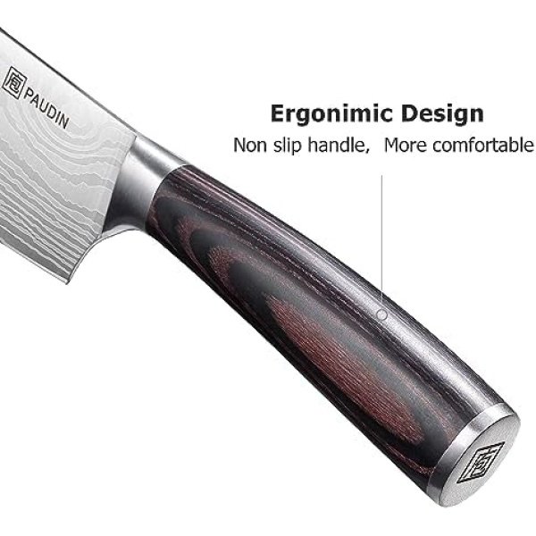 PAUDIN Nakiri Knife - 7" Razor Sharp Meat Cleaver and Vegetable Kitchen Knife - Image 6