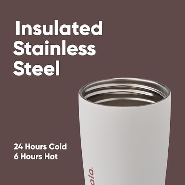 Owala SmoothSip Slider Insulated Stainless Steel Coffee Tumbler, Reusable Iced - Image 4