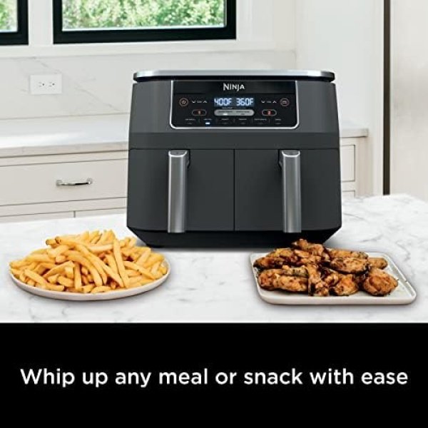 Ninja DZ201 Foodi 8 Quart 6-in-1 DualZone 2-Basket Air Fryer with 2 Independent - Image 6