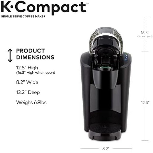 Keurig K-Compact Single-Serve K-Cup Pod Coffee Maker, Black - Image 4
