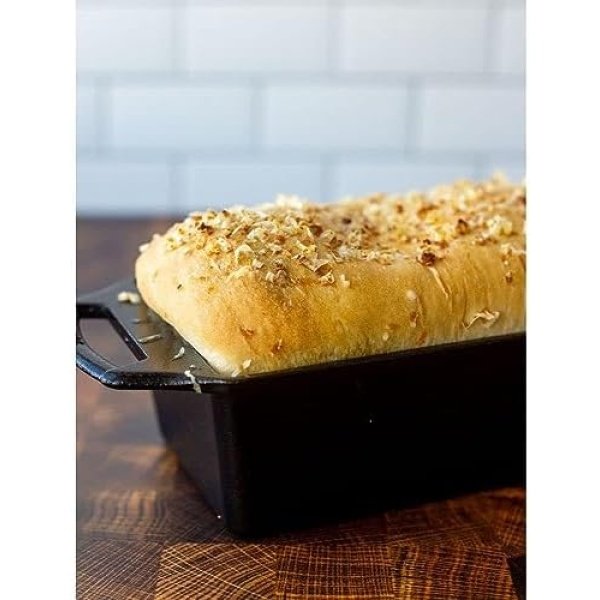 Lodge Cast Iron Loaf Pan 8.5x4.5 Inch, Black - Image 7