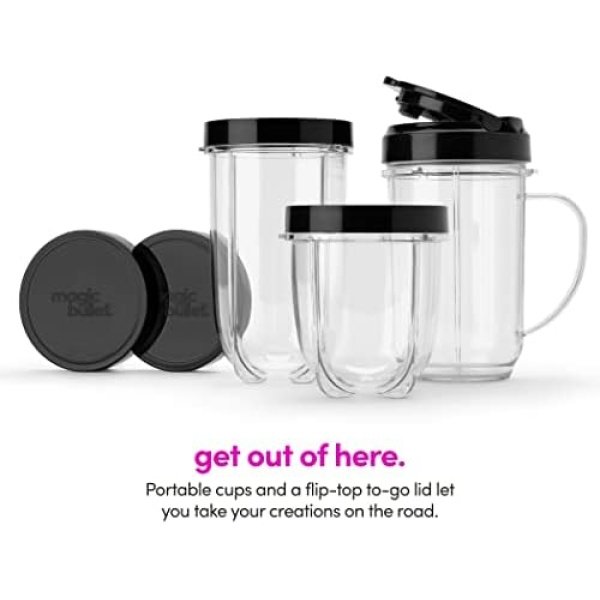 Magic Bullet Blender, Small, Silver, 11 Piece Set - Image 4
