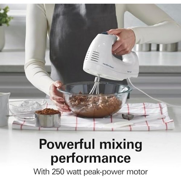 Hamilton Beach 6-Speed Electric Hand Mixer with Whisk, Traditional Beaters - Image 5