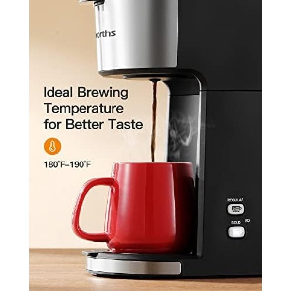 Famiworths Single Serve Coffee Maker for K Cup & Ground Coffee - Image 3
