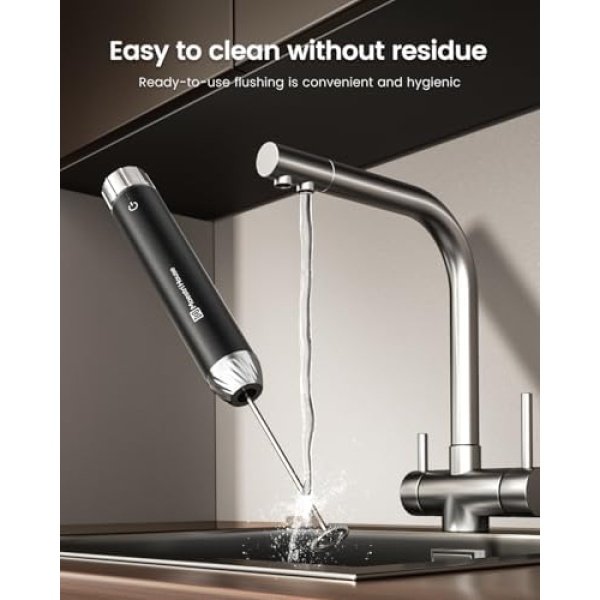 Maestri House Rechargeable Milk Frother with Stepless Speed Control, Handheld - Image 6