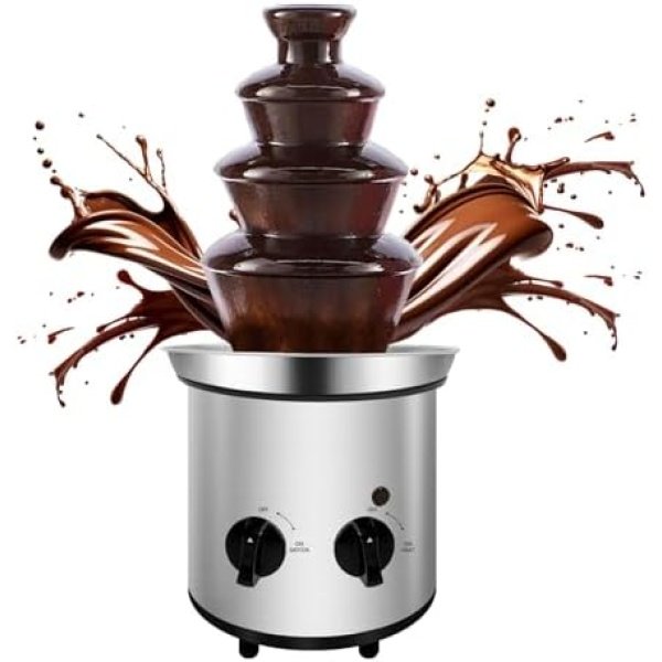 Stainless Steel Chocolate Fountain Machine 4 Tier Electric Chocolate Fondue - Image 6