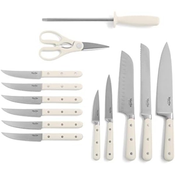 MARTHA STEWART Eastwalk 14 Piece High Carbon Stainless Steel Cutlery Kitchen - Image 5