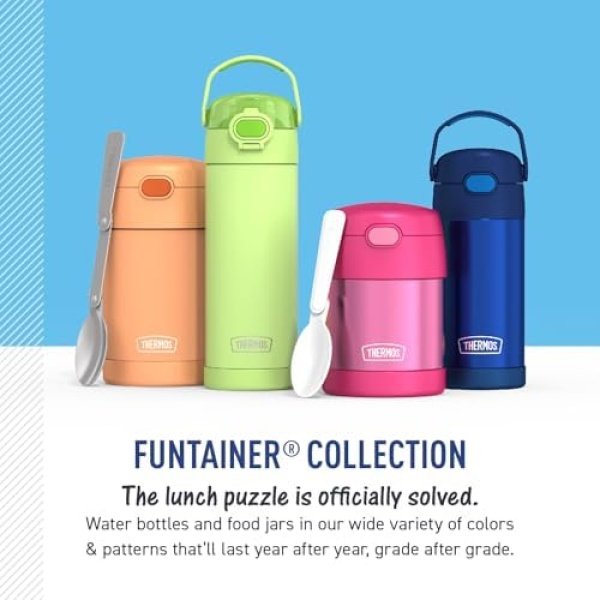 THERMOS FUNTAINER Water Bottle with Straw - 12 Ounce - Kids Stainless Steel - Image 6