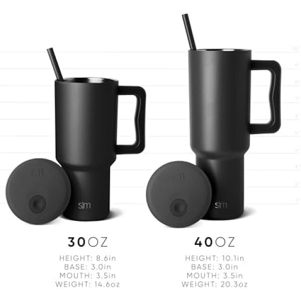 Simple Modern 40 oz Tumbler with Handle and Straw Lid | Insulated Cup Reusable - Image 6