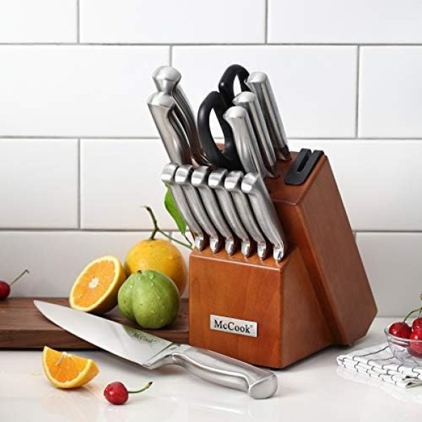 McCook® Knife Sets, German Stainless Steel Kitchen Knife Block Sets - Image 5