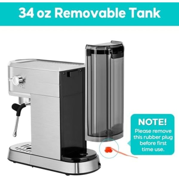 CASABREWS CM5418 Espresso Machine 20 Bar, Compact Espresso Maker - Image 4