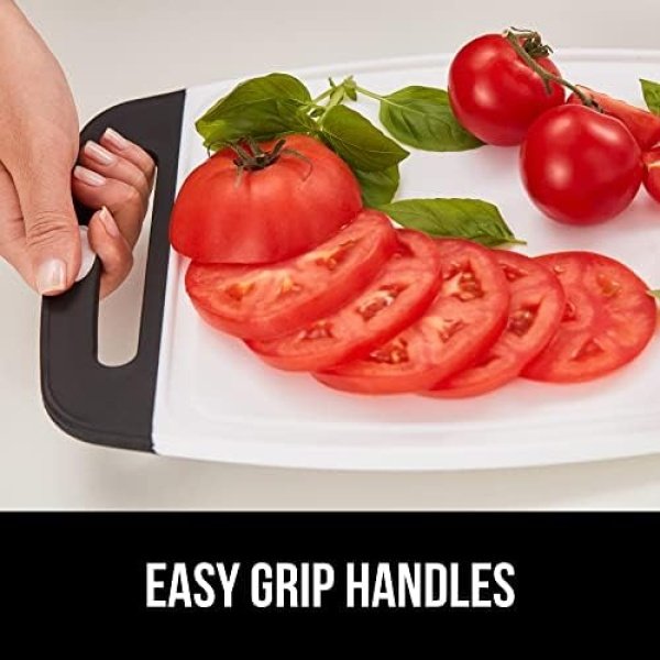 GORILLA GRIP 100% BPA-Free Reversible Kitchen Cutting Board Set of 3 - Image 8