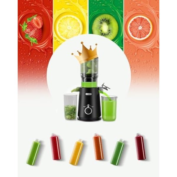 Juicer Machines, ECOSELF Cold Press Juicer with 4.35" Large Feed Chute Fit Whole - Image 4