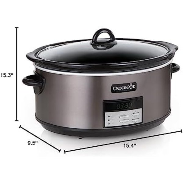 Crock-Pot Large 8 Quart Programmable Slow Cooker with Auto Warm Setting - Image 6