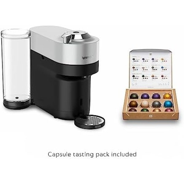 Nespresso Vertuo Pop+ Deluxe Coffee and Espresso Machine by De'Longhi, Silver - Image 9