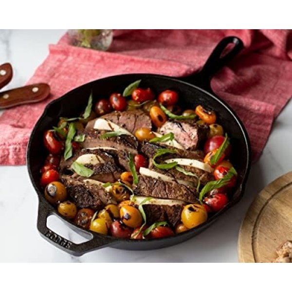 Lodge 10.25 Inch Cast Iron Pre-Seasoned Skillet – Signature Teardrop Handle - Image 2