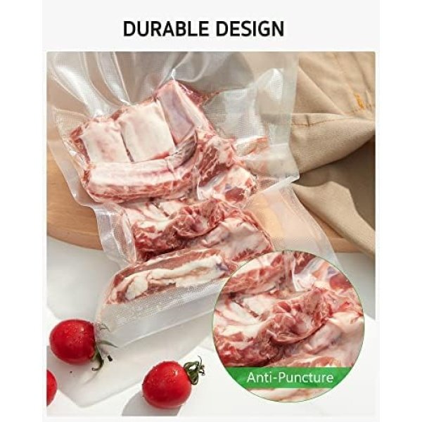 Syntus Vacuum Sealer Bags, 150 Gallon 11" x 16" and Quart 8" x 12" and Pint 6" - Image 5
