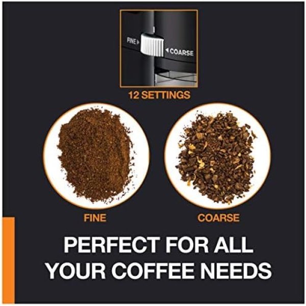 KRUPS Precision Burr Coffee Grinder: 12 Settings, 8 oz Capacity for Drip - Image 4