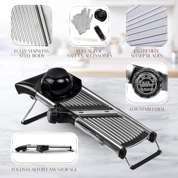 Gramercy Adjustable Mandoline Food Slicer, Mandoline Slicer for Kitchen - Image 4