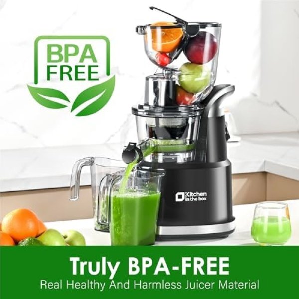 Cold Press Juicer Machines, Kitchen in the Box Slow Masticating Juicers - Image 4