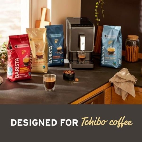 Tchibo Automatic Espresso & Coffee Machine with Built-in Grinder, No Coffee Pods - Image 8