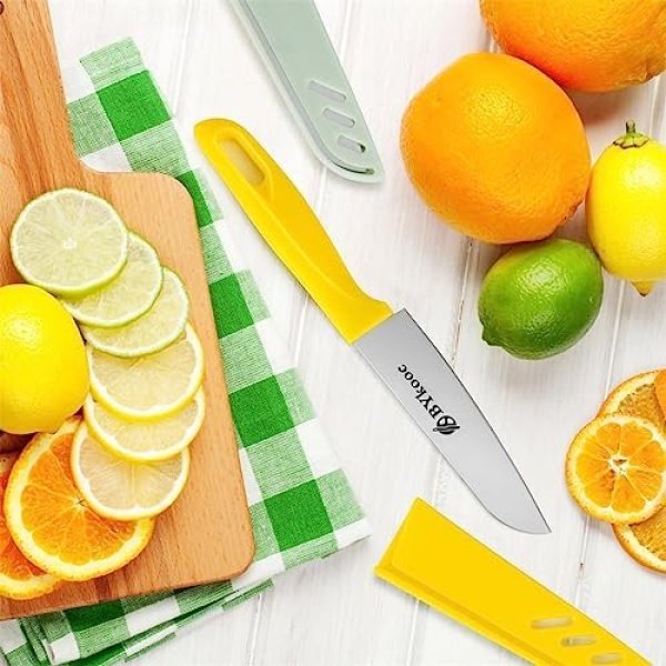 8 pieces Paring Knives (4PCS Peeling Knives and 4PCS Knife Sheath), Ultra Sharp - Image 4