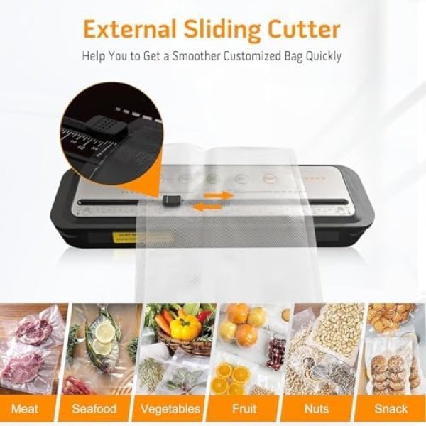 MEGAWISE 2025 Powerful Vacuum Sealer Machine | Compact Design | One-Touch - Image 5