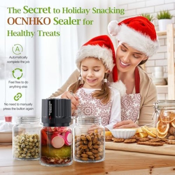 2025 Latest Updated Electric Mason Jar Vacuum Sealer Kit, Firm Sealing - Image 7