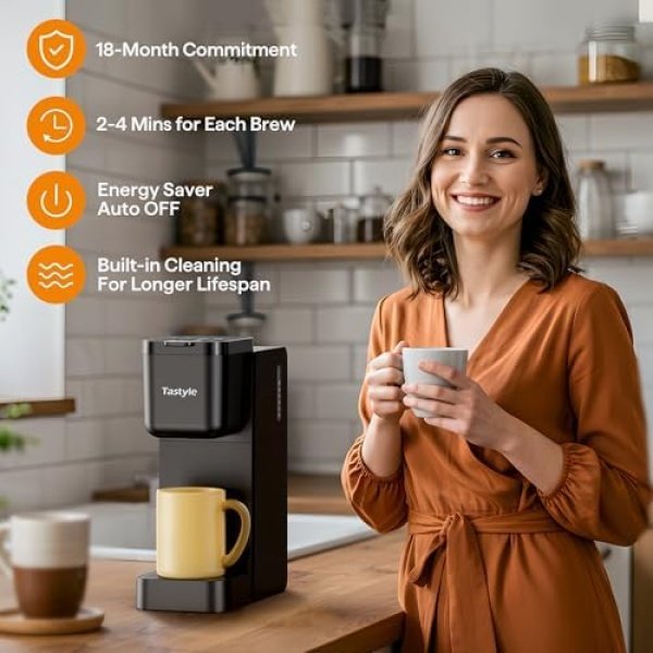 Single Serve Coffee Maker for K Cup, Ground and Tea Leaves, Hot and Iced Coffee - Image 6