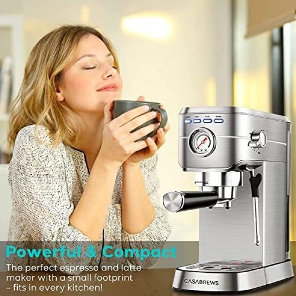 CASABREWS CM5418 Espresso Machine 20 Bar, Compact Espresso Maker - Image 8
