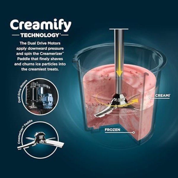 Ninja NC301 CREAMi Ice Cream Maker, for Gelato, Mix-ins, Milkshakes, Sorbet - Image 3