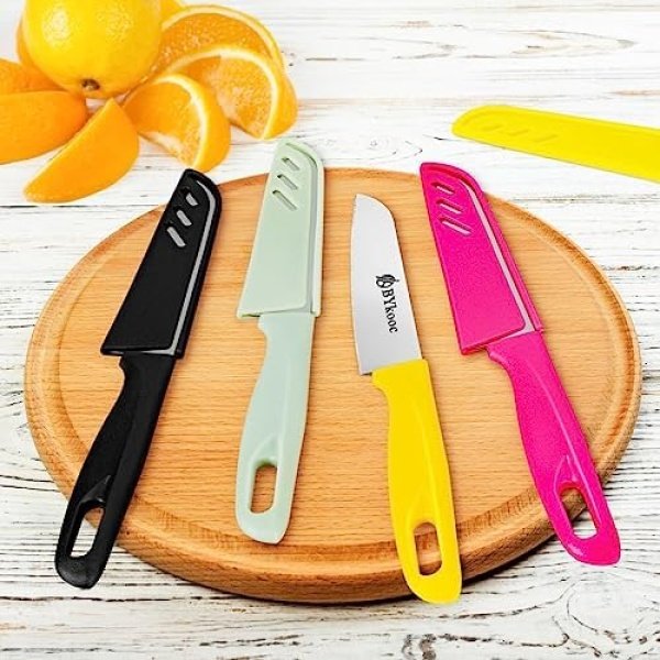 8 pieces Paring Knives (4PCS Peeling Knives and 4PCS Knife Sheath), Ultra Sharp - Image 6