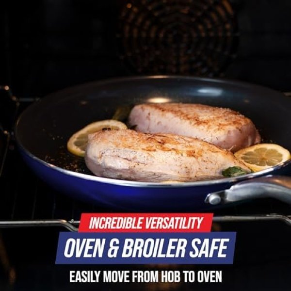 Blue Diamond Frying Pan 8” Skillet, Diamond Infused Healthy Ceramic Nonstick - Image 8