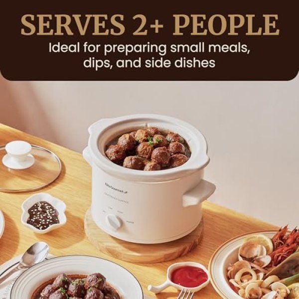 Elite Gourmet MST-250XW Electric Slow Cooker Ceramic Pot Adjustable Temp - Image 3