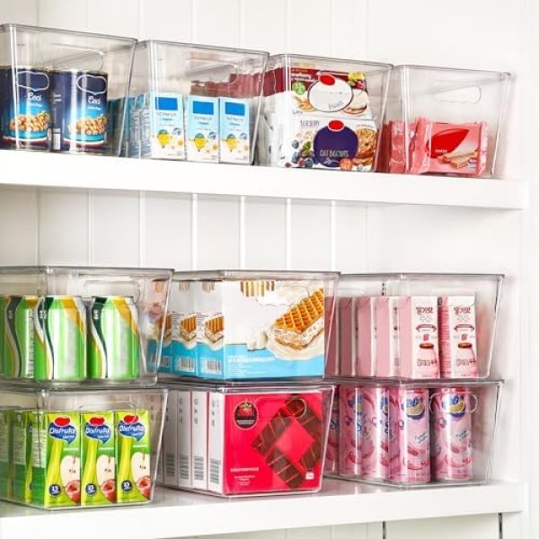 Vtopmart 6 Pack Clear Stackable Storage Bins with Lids, Large Plastic Containers - Image 4