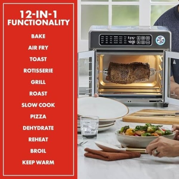 Emeril Lagasse Extra Large French Door Air Fryer Toaster Oven Combo - Image 3
