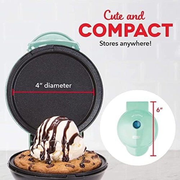 DASH Mini Maker Electric Round Griddle for Individual Pancakes, Cookies, Eggs - Image 4