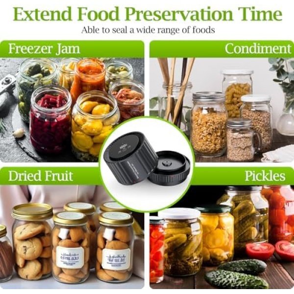 2025 Latest Updated Electric Mason Jar Vacuum Sealer Kit, Firm Sealing - Image 5