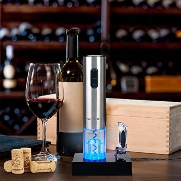 Secura Electric Wine Opener, Automatic Electric Wine Bottle Corkscrew Opener - Image 7