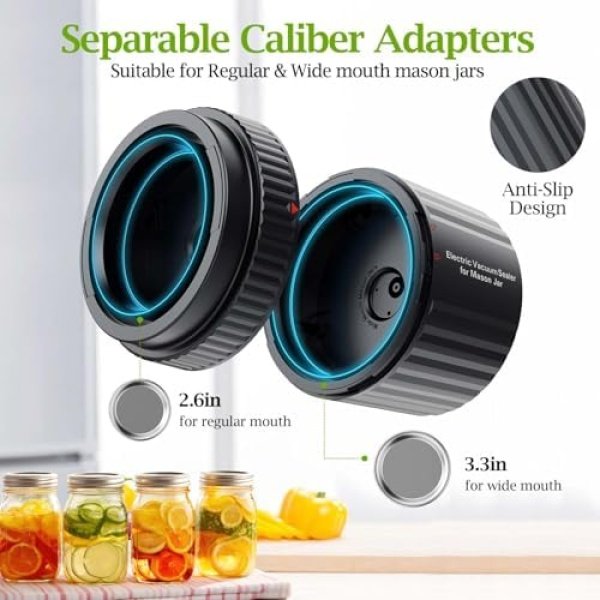 2025 Latest Updated Electric Mason Jar Vacuum Sealer Kit, Firm Sealing - Image 4