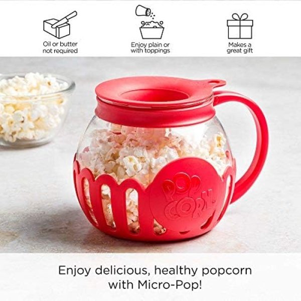 Ecolution Patented Micro-Pop Microwave Popcorn Popper with Temperature Safe - Image 2