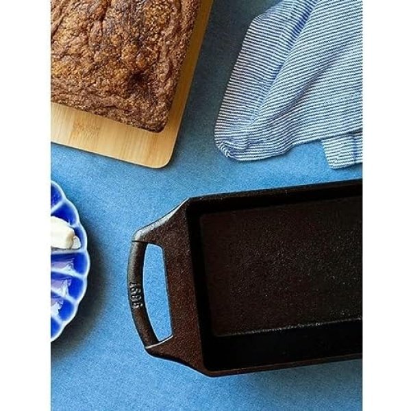 Lodge Cast Iron Loaf Pan 8.5x4.5 Inch, Black - Image 11