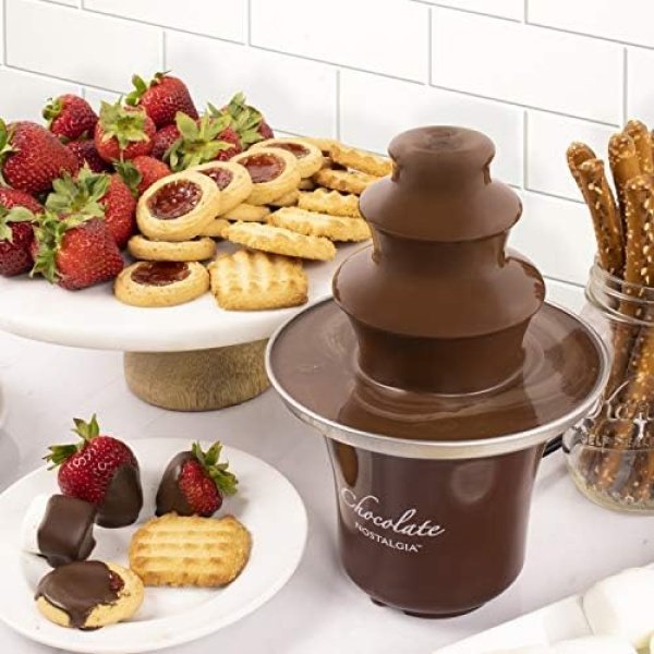 Nostalgia 3 Tier Electric Chocolate Fondue Fountain Machine for Parties - Image 3